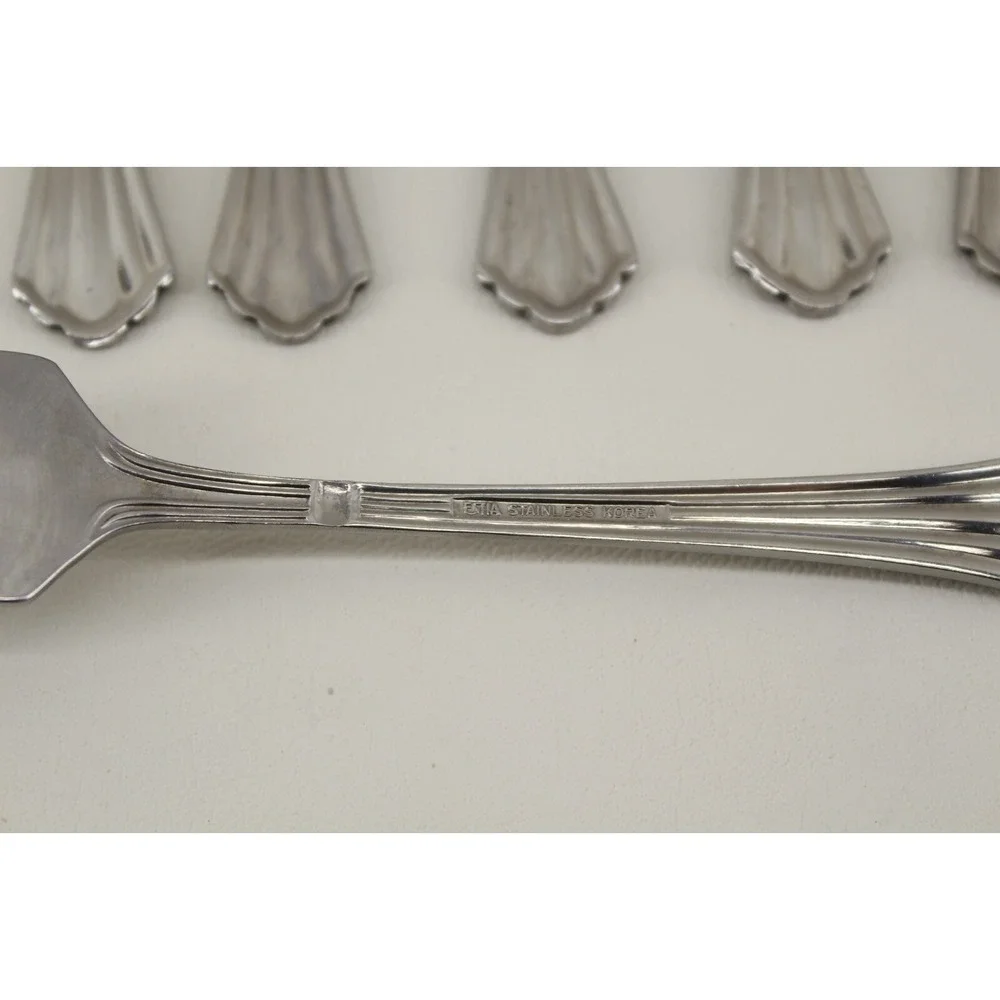 Vintage Estia Stainless Dorian Salad Forks -‎ Lot of 6